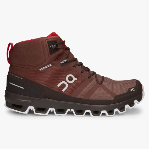 Scarpe Trekking ON Cloudrock Waterproof Uomo Rosse IT 90205